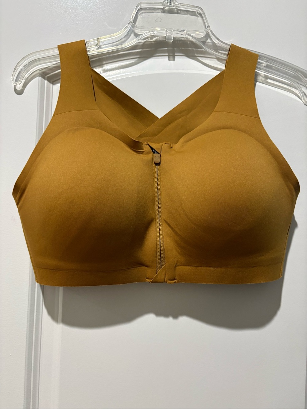 Lululemon 38D High Support Front Zip Sports Bra Golden Brown - Picture 2 of 8